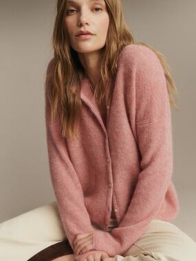 Sezane Gaspard Cardigan in Rosewood XXS